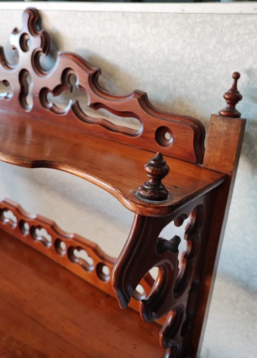 VICTORIAN WALNUT HANGING SHELVES - ADDITIONAL PHOTO 15