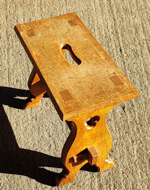 COTSWOLD OAK TRESTLE END STOOL - ADDITIONAL PHOTO 2