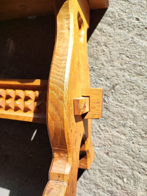 COTSWOLD OAK TRESTLE END STOOL - ADDITIONAL PHOTO 5
