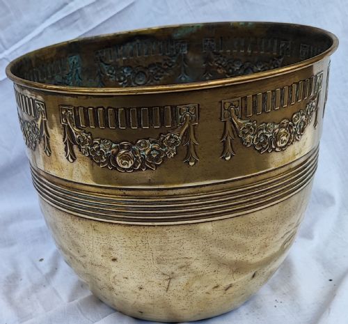 antique dutch brass jardiniere - CATEGORY: ANTIQUE METAL - DATED 1900