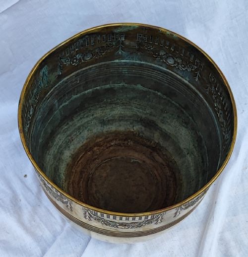 ANTIQUE DUTCH BRASS JARDINIERE - ADDITIONAL PHOTO 5
