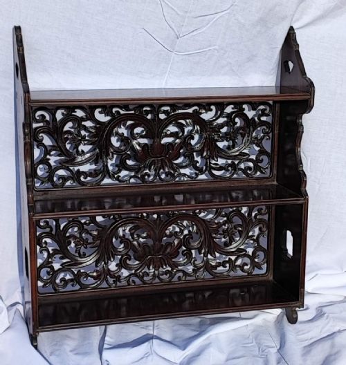 Interesting Chinese Rosewood Hanging Display Shelf.