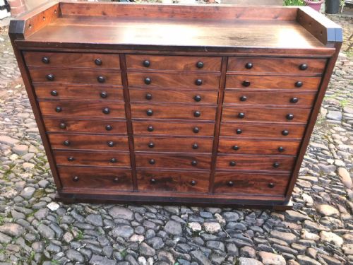 Regency Library Collectors Cabinet of 24 Drawers