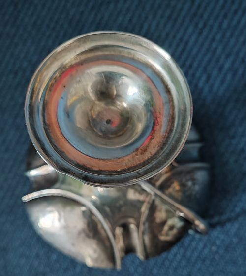 BEAUTIFUL ART'S AND CRAFTS SILVER PEDESTAL DISH HALLMARK 1905 - ADDITIONAL PHOTO 1