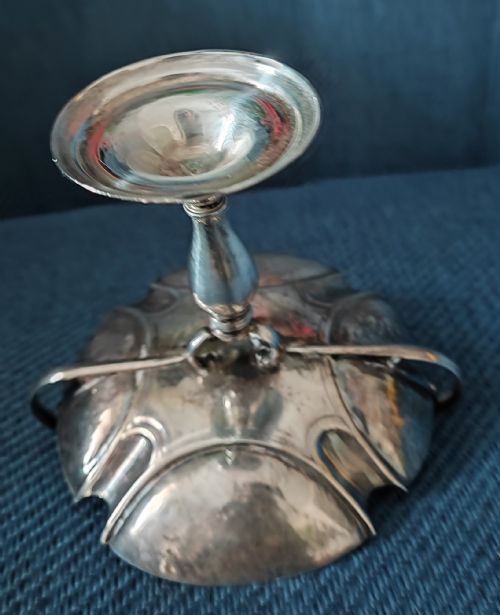 BEAUTIFUL ART'S AND CRAFTS SILVER PEDESTAL DISH HALLMARK 1905 - ADDITIONAL PHOTO 5