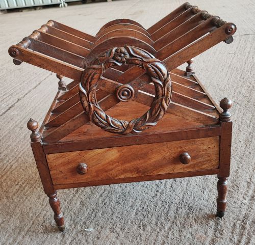 REGENCY MAHOGANY CANTERBURY AFTER A DESIGN BY JC LOUDOUN 1833 WITH GOOD PROVENANCE - ADDITIONAL PHOTO 1