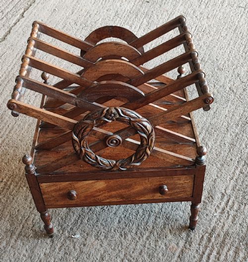 REGENCY MAHOGANY CANTERBURY AFTER A DESIGN BY JC LOUDOUN 1833 WITH GOOD PROVENANCE - ADDITIONAL PHOTO 2