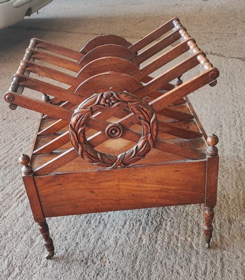 REGENCY MAHOGANY CANTERBURY AFTER A DESIGN BY JC LOUDOUN 1833 WITH GOOD PROVENANCE - ADDITIONAL PHOTO 4