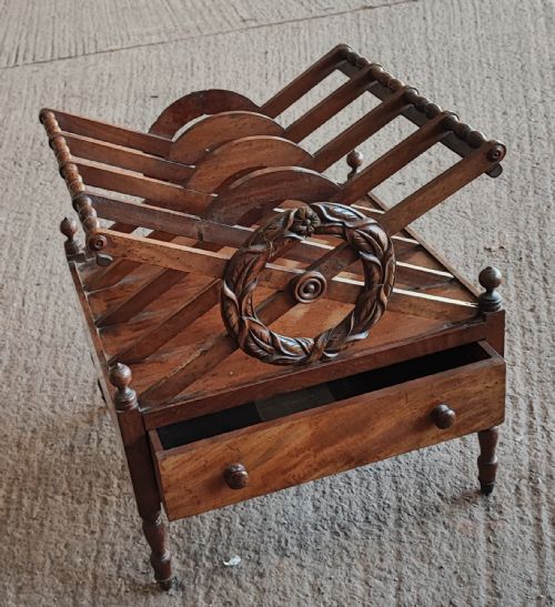REGENCY MAHOGANY CANTERBURY AFTER A DESIGN BY JC LOUDOUN 1833 WITH GOOD PROVENANCE - ADDITIONAL PHOTO 9
