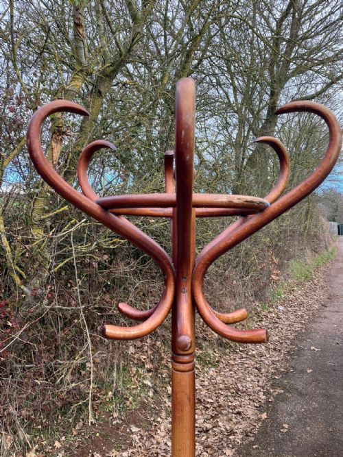 ANTIQUE BENTWOOD HATCOAT AND STICK STAND - ADDITIONAL PHOTO 2