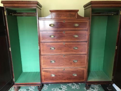 EXCEPTIONAL 19C INLAND MAHOGANY COMBINATION WARDROBE IN THE REGENCY STYLE - ADDITIONAL PHOTO 13