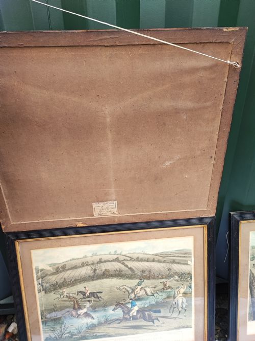 1841 COLOURED ENGRAVING OF THE CHELTENHAM FESTIVAL RACE IN ORIGINAL FRAME - ADDITIONAL PHOTO 1