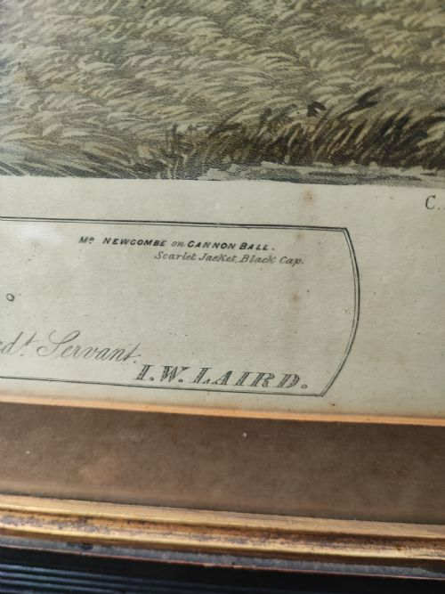 1841 COLOURED ENGRAVING OF THE CHELTENHAM FESTIVAL RACE IN ORIGINAL FRAME - ADDITIONAL PHOTO 2
