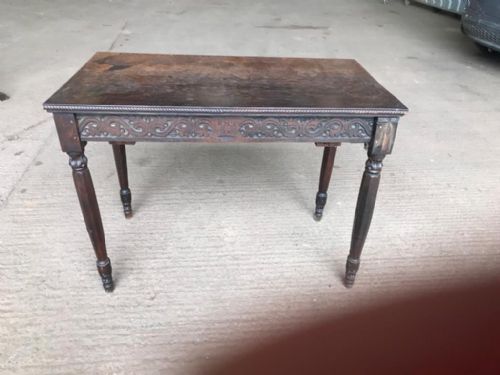 COUNTRY HOUSE WILLIAM IV CARVED OAK SIDE TABLE - ADDITIONAL PHOTO 3