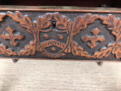 COUNTRY HOUSE WILLIAM IV CARVED OAK SIDE TABLE - ADDITIONAL PHOTO 4