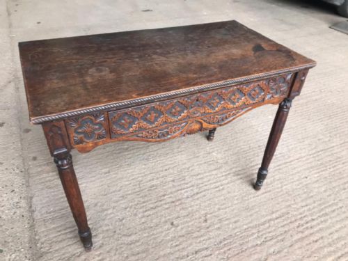 COUNTRY HOUSE WILLIAM IV CARVED OAK SIDE TABLE - ADDITIONAL PHOTO 7