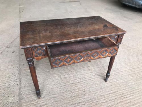 COUNTRY HOUSE WILLIAM IV CARVED OAK SIDE TABLE - ADDITIONAL PHOTO 10