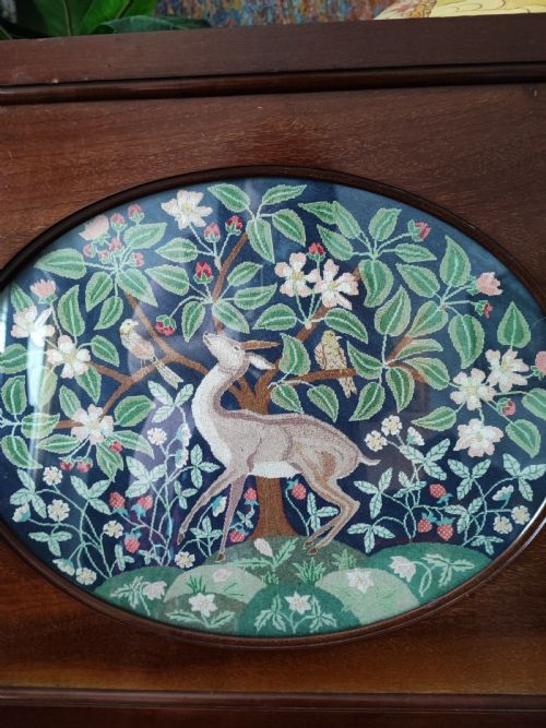 A FINE ART'S AND CRAFTS NEEDLEWORK FRAMED PANEL SIGNED M J WALKER - ADDITIONAL PHOTO 7