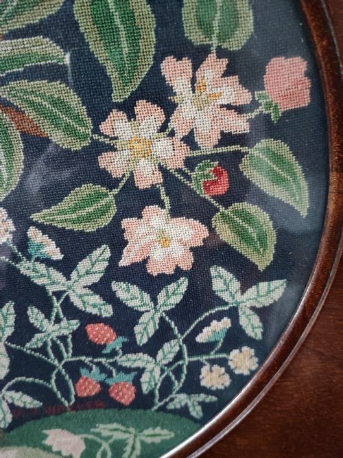 A FINE ART'S AND CRAFTS NEEDLEWORK FRAMED PANEL SIGNED M J WALKER - ADDITIONAL PHOTO 11