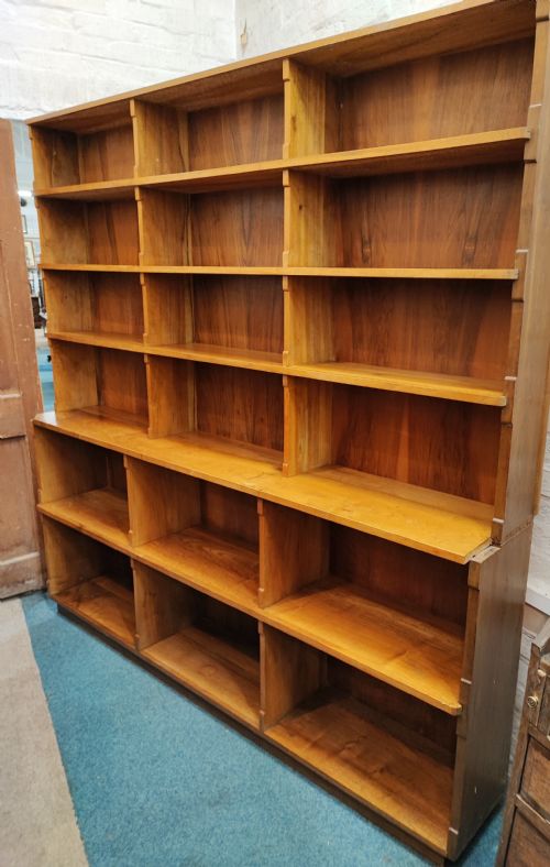 antique walnut open bookcase - CATEGORY: ANTIQUE BOOKCASES - DATED 1920