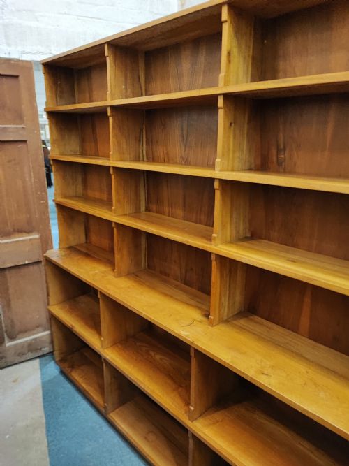 ANTIQUE WALNUT OPEN BOOKCASE - ADDITIONAL PHOTO 3