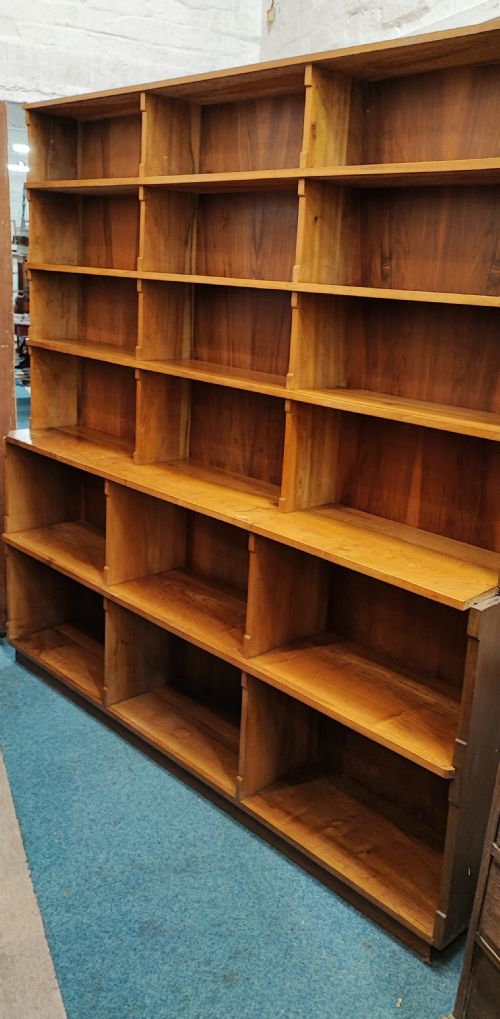 ANTIQUE WALNUT OPEN BOOKCASE - ADDITIONAL PHOTO 4