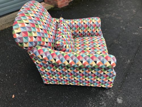 ANTIQUE WITH NEW UPHOLSTERY CLUB EASY CHAIR - ADDITIONAL PHOTO 5