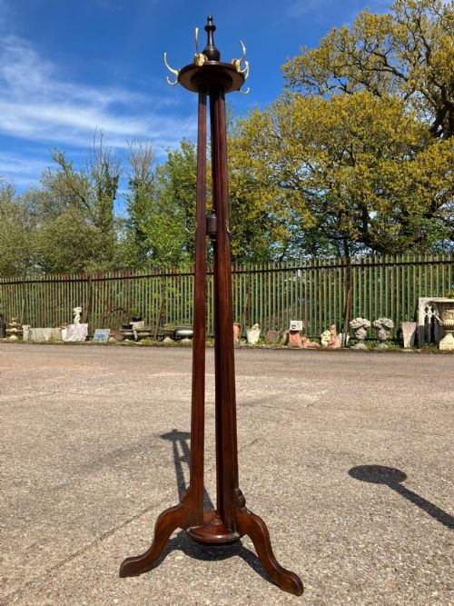 art's and crafts walnut coat stand - CATEGORY: ANTIQUE FURNITURE - DATED 1900