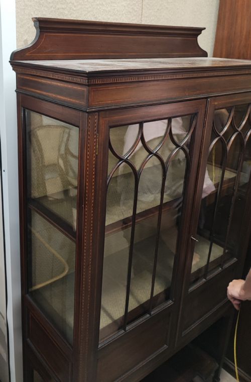 EDWARDIAN INLAID DISPLAY CABINET - ADDITIONAL PHOTO 1