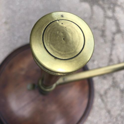 A 19C MAHOGANY AND BRASS READING OR MUSIC STAND - ADDITIONAL PHOTO 2