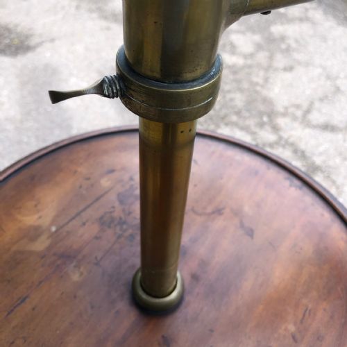 A 19C MAHOGANY AND BRASS READING OR MUSIC STAND - ADDITIONAL PHOTO 3