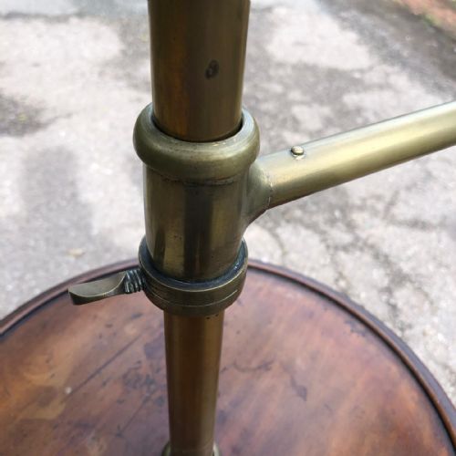 A 19C MAHOGANY AND BRASS READING OR MUSIC STAND - ADDITIONAL PHOTO 7