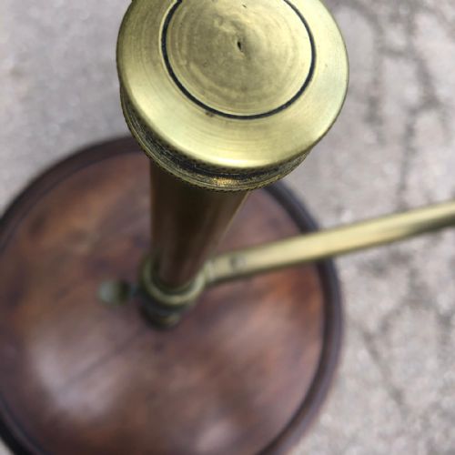 A 19C MAHOGANY AND BRASS READING OR MUSIC STAND - ADDITIONAL PHOTO 8