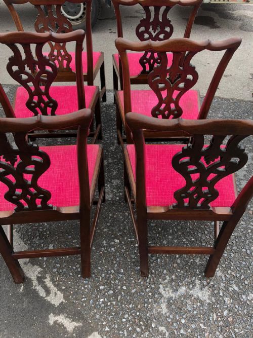 SET OF 6 GEORGE III CARVED MAHOGANY DINING CHAIRS - ADDITIONAL PHOTO 1