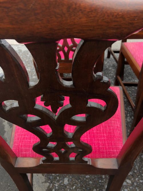 SET OF 6 GEORGE III CARVED MAHOGANY DINING CHAIRS - ADDITIONAL PHOTO 3