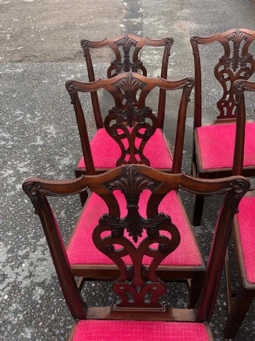 SET OF 6 GEORGE III CARVED MAHOGANY DINING CHAIRS - ADDITIONAL PHOTO 6