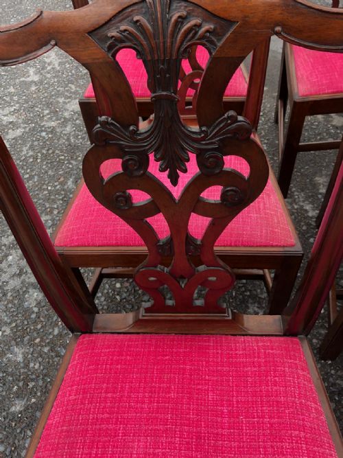 SET OF 6 GEORGE III CARVED MAHOGANY DINING CHAIRS - ADDITIONAL PHOTO 7