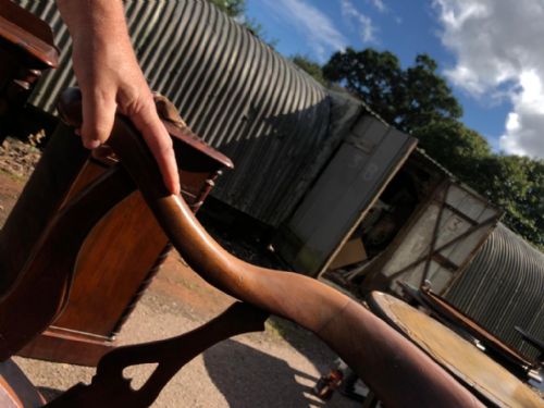 VICTORIAN MAHOGANY REVOLVING DESK CHAIR - ADDITIONAL PHOTO 8