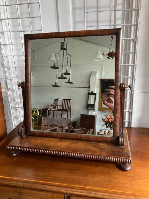 regency mahogany swing dressing mirror - CATEGORY: ANTIQUE MIRRORS - DATED REGENCY