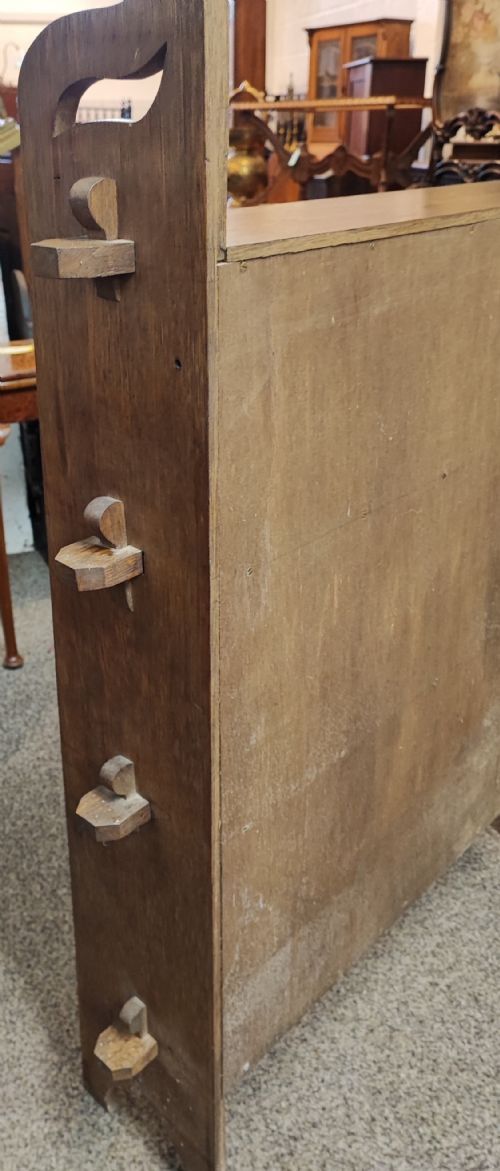 ART'S AND CRAFTS OAK OPEN BOOKCASE IN THE LIBERTY'S STYLE - ADDITIONAL PHOTO 1