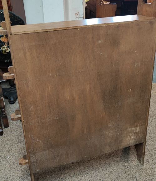ART'S AND CRAFTS OAK OPEN BOOKCASE IN THE LIBERTY'S STYLE - ADDITIONAL PHOTO 3