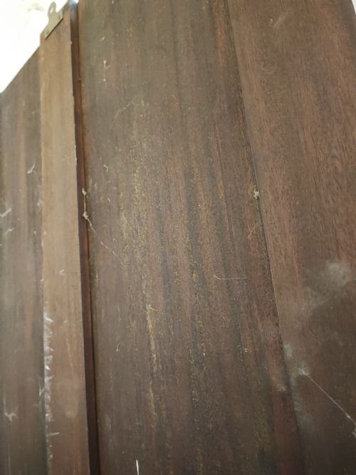 AN QUALITY ANTIQUE MAHOGANY INLAID 2 DOOR BOOKCASE OR CHINA CABINET - ADDITIONAL PHOTO 7