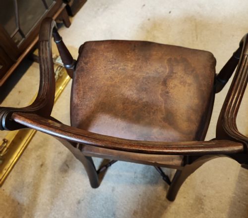 REGENCY MAHOGANY DESK ARMCHAIR - ADDITIONAL PHOTO 1