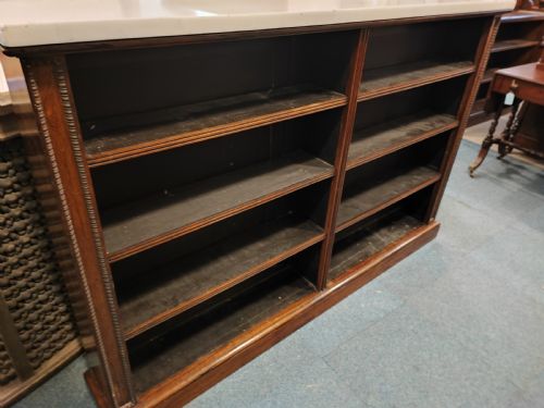 REGENCY ROSEWOOD OPEN BOOKCASE WITH ORIGINAL WHITE MARBLE TOP - ADDITIONAL PHOTO 7