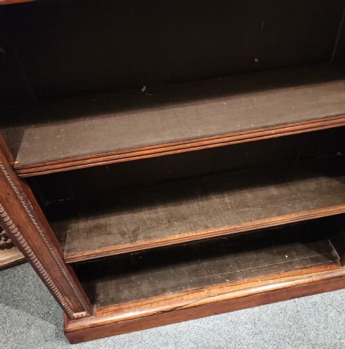 REGENCY ROSEWOOD OPEN BOOKCASE WITH ORIGINAL WHITE MARBLE TOP - ADDITIONAL PHOTO 9
