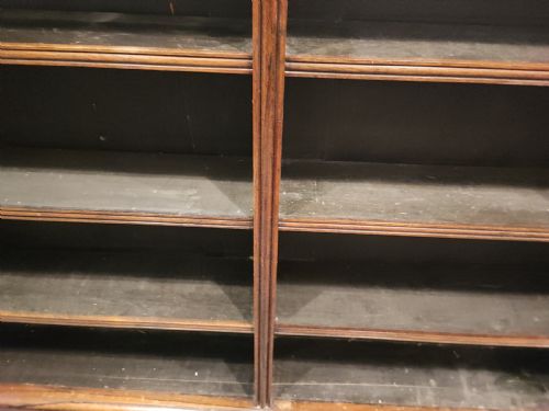 REGENCY ROSEWOOD OPEN BOOKCASE WITH ORIGINAL WHITE MARBLE TOP - ADDITIONAL PHOTO 12