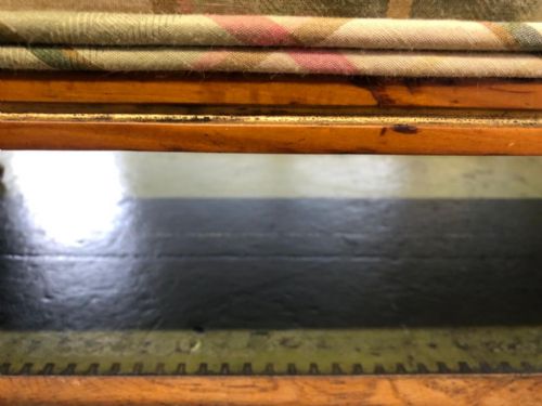 19C SOLID SATINWOOD AND GILT FENDER STOOL - ADDITIONAL PHOTO 1