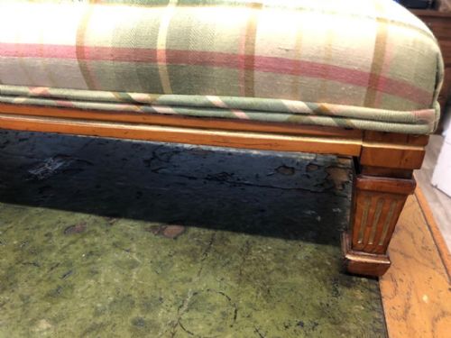 19C SOLID SATINWOOD AND GILT FENDER STOOL - ADDITIONAL PHOTO 6