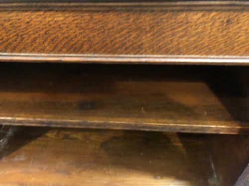 19C SUBSTANTIAL OAK OPEN BOOKCASE - ADDITIONAL PHOTO 2