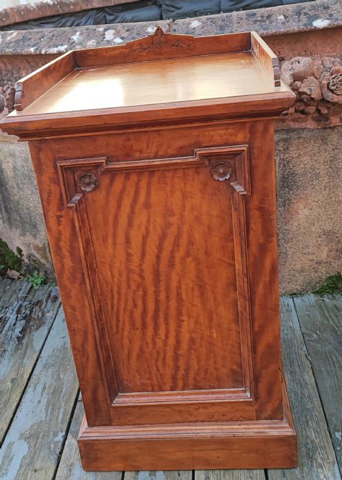 A QUALITY VICTORIAN SCOTTISH SATINWOOD BEDSIDE CABINET - ADDITIONAL PHOTO 6